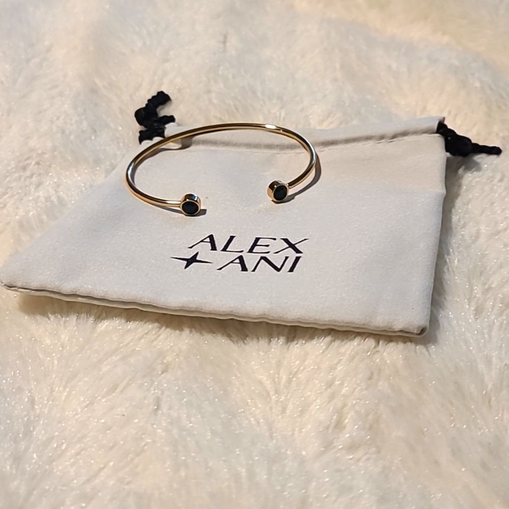 Alex and Ani Flex Cuff Emerald Bracelet